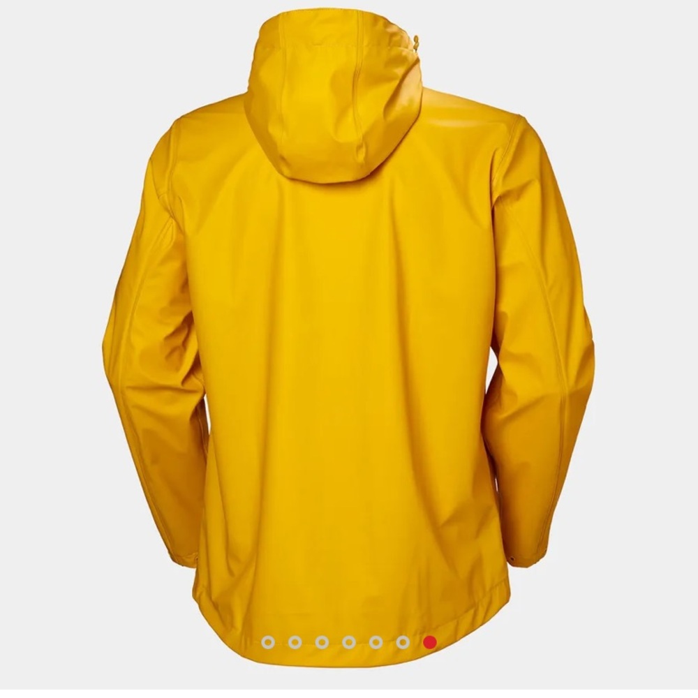 NWT Helly Hansen Men's Moss Rain Jacket Essentially Yellow L - Picture 6 of 11